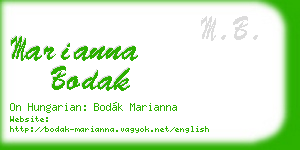 marianna bodak business card
